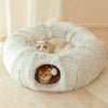 PurrfectHaven Foldable 2-in-1 Round Tunnel Cat Beds - Ultimate Comfort and Play