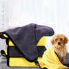 Grey and Yellow Pet Bath Towels - Ultra-Absorbent & Quick-Drying Comfort